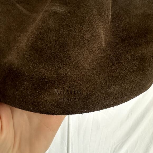 Khaite Lotus Tote Dark Brown Leather Shoulder Bag Purse Minimalist Large Scarf - Picture 4 of 12